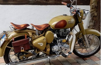 Solo seat for Royal Enfield from Alex Leather Craft
