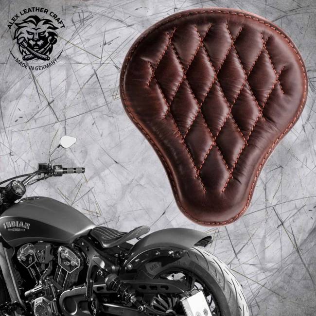 Bobber Solo Seat for Indian Scout since 2015 "Standard" Buffalo Brown Diamond