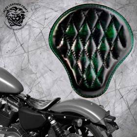 Solo Selle Harley Davidson Sportster 04-20 émeraude Motif de diamant