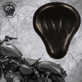Solo Seat + Montage Kit Harley Davidson Sportster 04-22 "Wrinkle" Black