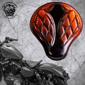 Solo Seat + Montage Kit Harley Davidson Sportster 04-22 "Short" Saddle Tan V3