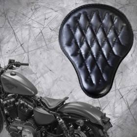 Solo Seat + Montage Kit Harley Davidson Sportster 04-22 Vintage Black Diamond