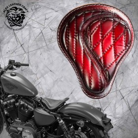 Solo Selle + Montage Kit Harley Davidson Sportster 04-22 "No-compromise" Rouge