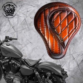 Solo Sitz + Montage Kit Harley Davidson Sportster 04-22 "No-compromise" Sattel Tan