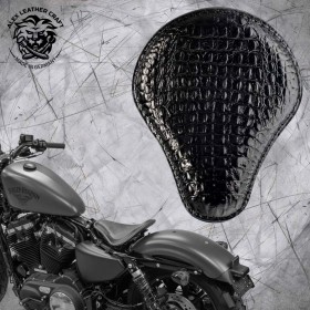 Solo Seat + Montage Kit Harley Davidson Sportster 04-22 Alligator Black