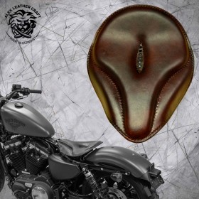 Solo Selle + Montage Kit Harley Davidson Sportster 04-22 "Old time" Foncé brown