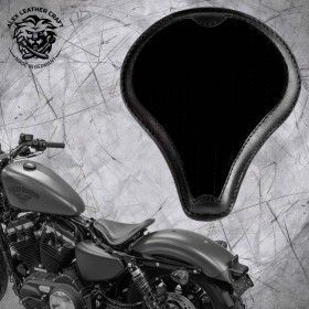 Solo Selle + Montage Kit Harley Davidson Sportster 04-22 "Long" Gloss et Velours noir V2