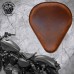 Solo Selle + Montage Kit Harley Davidson Sportster 04-22 "Drop" Vintage Marron