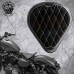 Solo Selle + Montage Kit Harley Davidson Sportster 04-20 "Drop" Gloss et Velours Noir et Blanc V3
