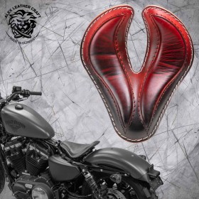 Solo Sitz + Montage Kit Harley Davidson Sportster 04-22 "King Cobra" Rot