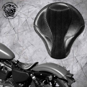 Solo Selle Harley Davidson Sportster 04-22 "El Toro" Gloss et Velours Noir