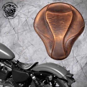 Solo Selle Harley Davidson Sportster 04-20 "El Toro" Vintage Marron