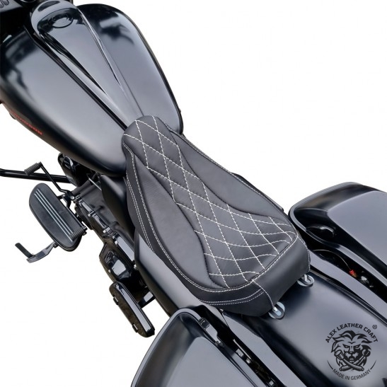 Solo Seat for Harley Davidson Touring Rider Black Diamond | Alex ...