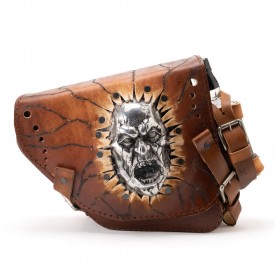 Motorcycle Saddlebag Indian Scout "Zombie" Electric Vintage Brown