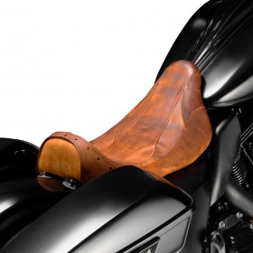Solo Seat for Harley Touring "Cowboy" Vintage Brown