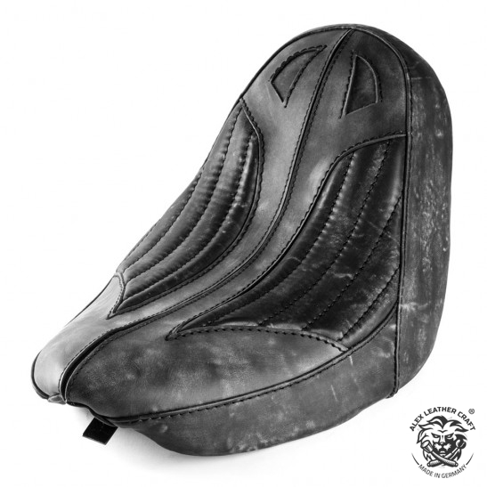 Seat for Harley Davidson Softail 06-17 "Spider" Vintage Black V2