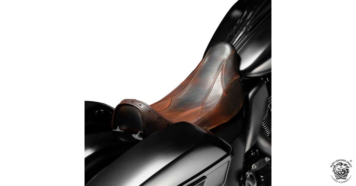 ハーレーダビッドソン・ツーリングファミリー用シングルシート Saddle Tan | アレックスレザークラフト