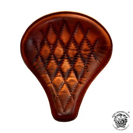 Universal Bobber Seat "Long" Vintage Brown Diamond L, model A (Warehouse Sale)