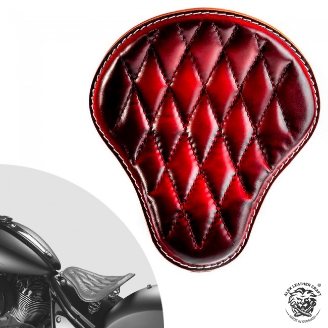 Bobber Solo Seat for Indian Dark Horse 2022 Red Diamond