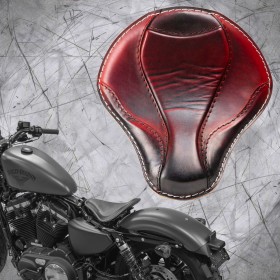 Solo Seat + Montage Kit Harley Davidson Sportster 04-22 "El Toro" Red