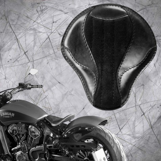 Bobber Solo Seat for Indian Scout since 2015 "El Toro" Gloss and Velvet Black
