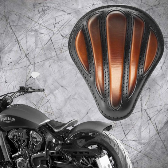 Selle bobber solo pour Indian Scout ab 2015 "Standard" Optimus Saddle Tan