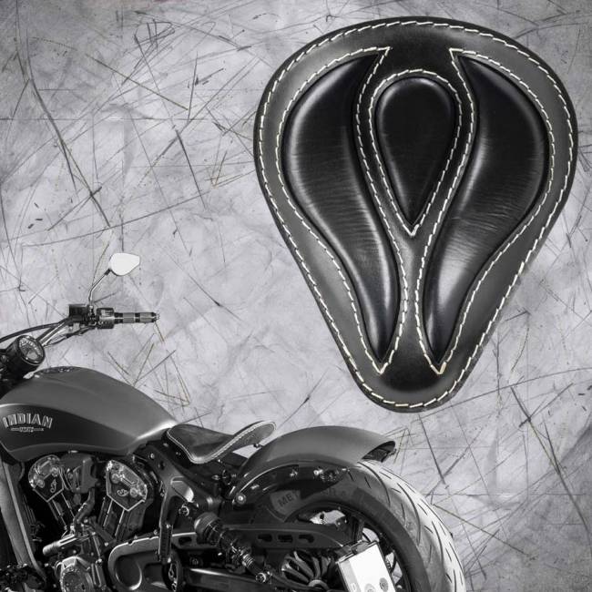 Bobber Solo Seat for Indian Scout since 2015 "Standard" Viper Black