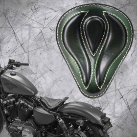 Solo Seat + Montage Kit Harley Davidson Sportster 04-22 "Viper" Emerald