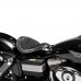 Solo Sitz für Harley Davidson Dyna Modelle 93-17 "Glanz und Samt" Schwarz und Weiß V2