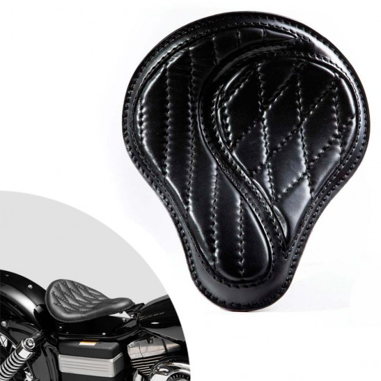 Bobber Solo Seat for Harley Davidson Dyna models 93-17 "No-compromise" Black