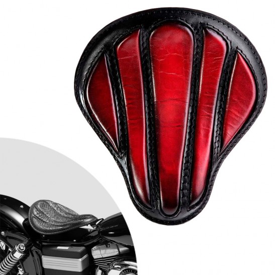 Selle solo pour Harley Davidson Dyna modèles 93-17 "Optimus" Alligator couleur cerise foncé