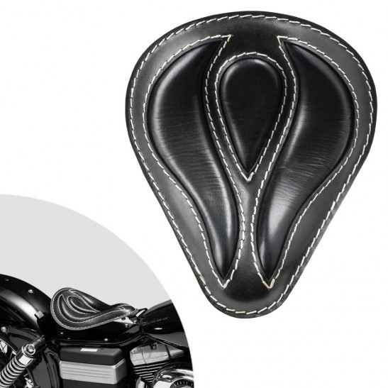 Bobber Solo Seat for Harley Davidson Dyna models 93-17 "Viper" Black