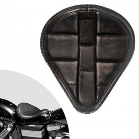 Bobber Solo Seat for Harley Davidson Dyna 93-17 "Drop" Turtle Vintage Black