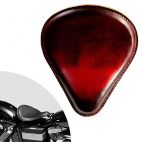 Selle solo pour Harley Davidson Dyna 93-17 "Drop" Vintage Rouge
