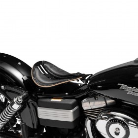 Solo Sitz für Harley Davidson Dyna 93-17 "4Fourth" Vintage Schwarz metall