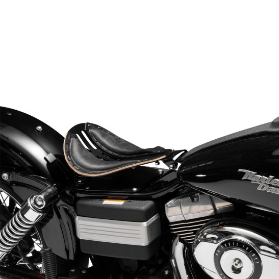 Bobber Solo Seat for Harley Davidson Dyna models 93-17 "4Fourth" Vintage Black metal