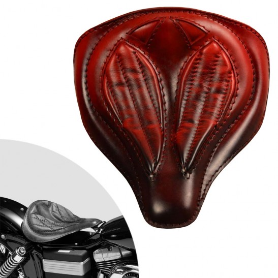 Selle solo pour Harley Davidson Dyna modèles 93-17 "Araignée" rouge V2