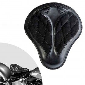 Bobber Solo Seat Harley Davidson Softail 2000-2017 incl mounting kit "Short" Velvet Black Diamond