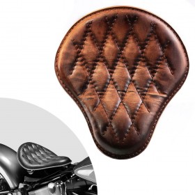 Bobber Solo Seat Harley Davidson Softail 2000-2017 incl mounting kit Vintage Brown Diamond