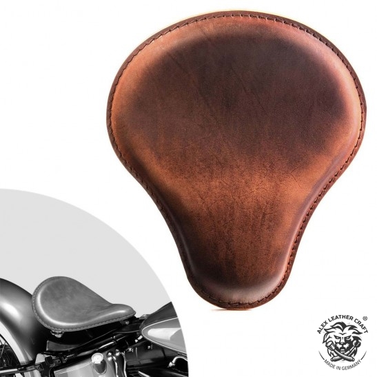 Bobber Solo Seat Harley Davidson Softail 2000-2017 incl mounting kit Vintage Brown