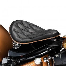 Bobber Solo Sitz Harley Davidson Softail 2000-2017 incl Montagekit Vintage Schwarz Rautenmuster