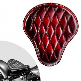 Bobber Solo Seat Harley Davidson Softail 2000-2017 incl mounting kit Red Diamond