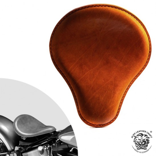 Bobber Solo Seat Harley Davidson Softail 2000-2017 incl mounting kit Buffalo Cognac