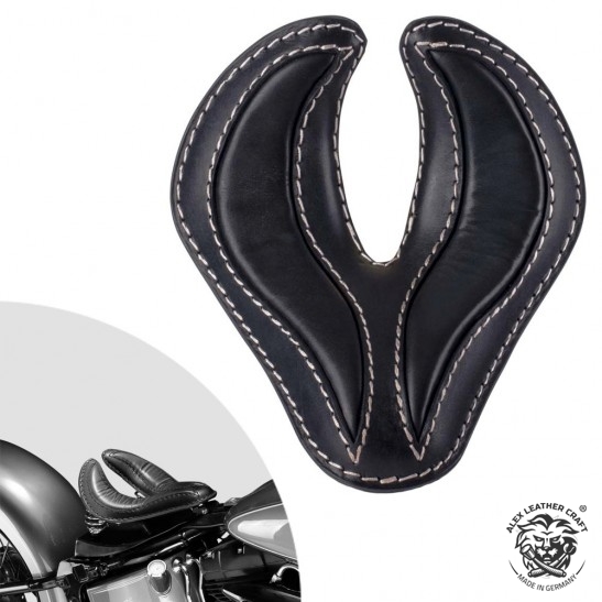 Bobber Solo Seat Harley Davidson Softail 2000-2017 incl mounting kit "King Cobra" Black