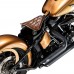 Bobber Solo Sitz Harley Davidson Softail 2000-2017 incl Montagekit Vintage Dunkelbraun Rautenmuster