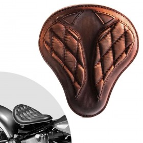 Bobber Solo Seat Harley Davidson Softail 2000-2017 incl mounting kit "Short" Vintage Brown Diamond