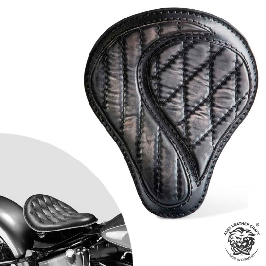 Bobber Solo Seat Harley Davidson Softail 2000-2017 incl mounting kit "No-compromise" Vintage Black