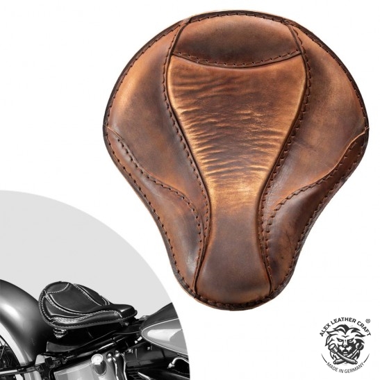 Bobber Solo Selle Harley Davidson Softail 2000-2017 avec kit de montage "El Toro" Vintage Marron