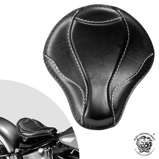 Bobber Solo Selle Harley Davidson Softail 2000-2017 avec kit de montage "El Toro" Noir et Blanc