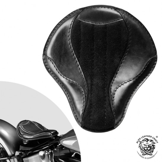 Bobber Solo Seat Harley Davidson Softail 2000-2017 incl mounting kit "El Toro" Gloss and Velvet Black